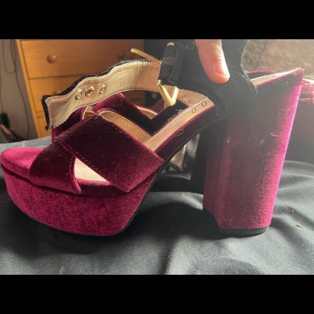 Burgundy heels